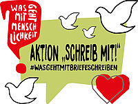 Mit einem selbst verfassten Brief oder einer Postkarte kannst du einer Person in einem Pflegeheim in deinem Umfeld eine Freude machen - Schreib mit! 
