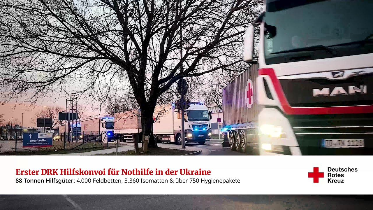 Erster DRK Hilfskonvoi mit Nothilfe für die Ukraine